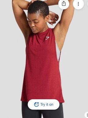 NWT Gymshark Training Mesh Tank - Burgundy